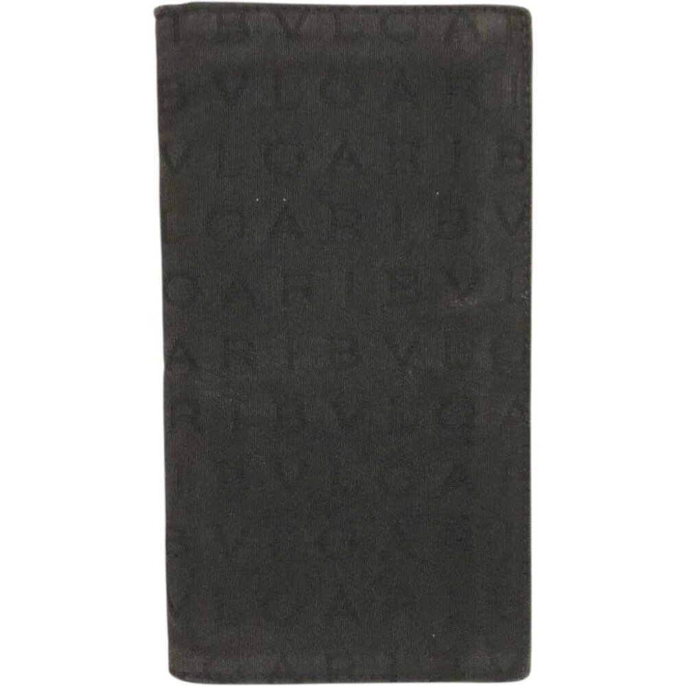 (L1) Bvlgari Wallet Long Black PVC